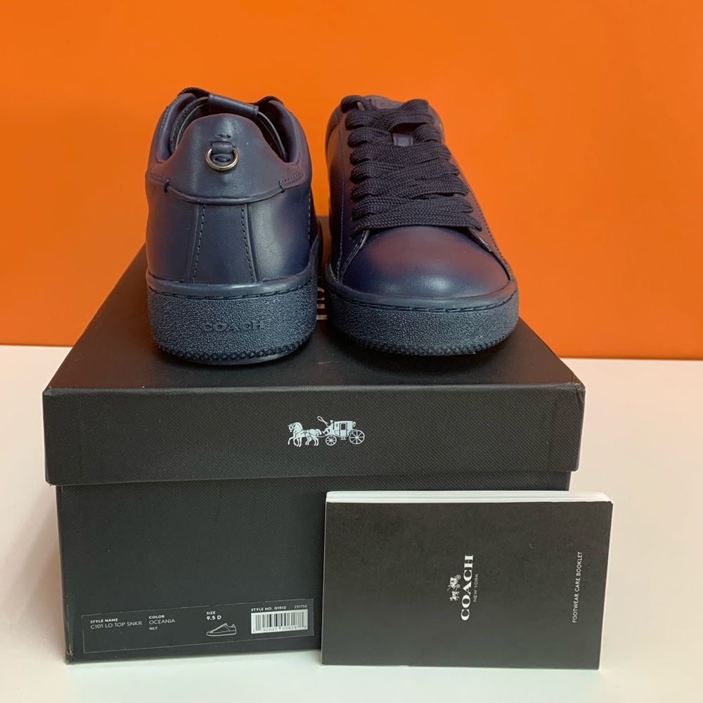 NWT Navy Blue ( Oceania) Low top men Coach Sneaker.